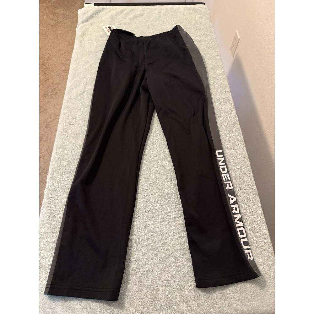 Under Armour Brawler 2.0 Pants Youth Medium Black Athletic Track Pants NWT - Picture 4 of 6